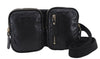 Authentic GUCCI Guccissima Leather Waist Bum Bag Purse 246417 Black 4816E