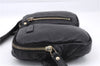 Authentic GUCCI Guccissima Leather Waist Bum Bag Purse 246417 Black 4816E