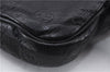 Authentic GUCCI Guccissima Leather Waist Bum Bag Purse 246417 Black 4816E