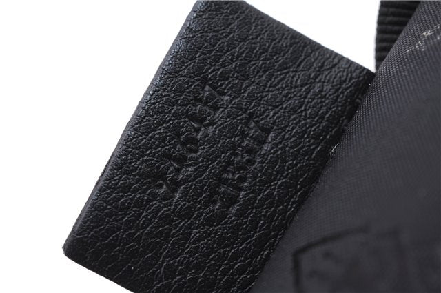 Authentic GUCCI Guccissima Leather Waist Bum Bag Purse 246417 Black 4816E