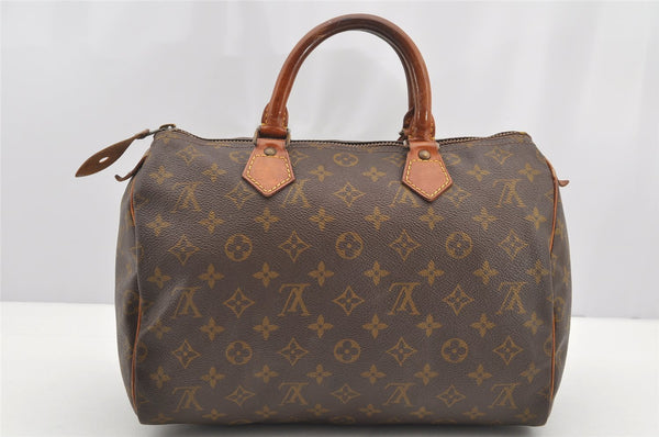 Authentic Louis Vuitton Monogram Speedy 30 Hand Boston Bag Old Model LV 4816I