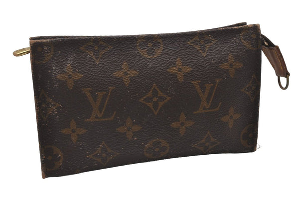 Authentic Louis Vuitton Monogram Pouch For Bucket PM LV Junk 4817I
