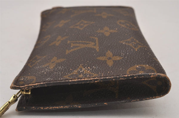 Authentic Louis Vuitton Monogram Pouch For Bucket PM LV Junk 4817I