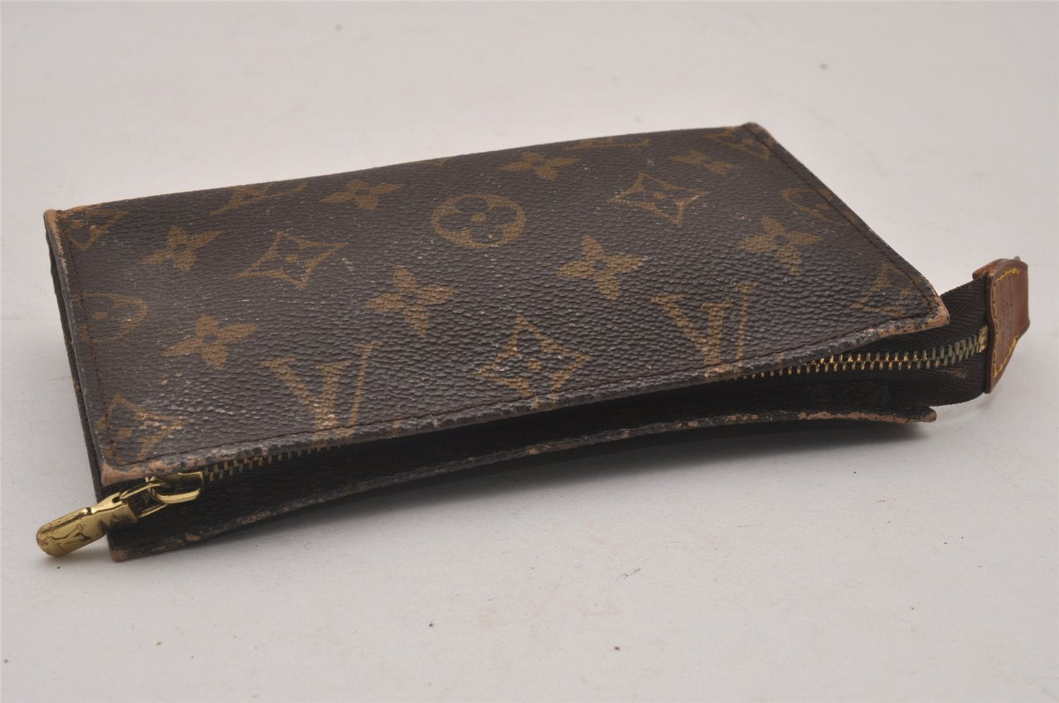 Authentic Louis Vuitton Monogram Pouch For Bucket PM LV Junk 4817I