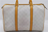 Authentic GUCCI Vintage Hand Boston Bag GG PVC Leather 193603 White 4818E