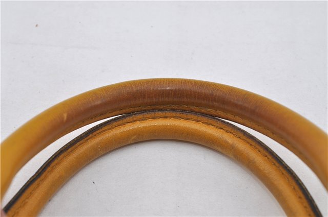 Authentic GUCCI Vintage Hand Boston Bag GG PVC Leather 193603 White 4818E