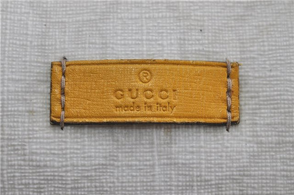 Authentic GUCCI Vintage Hand Boston Bag GG PVC Leather 193603 White 4818E