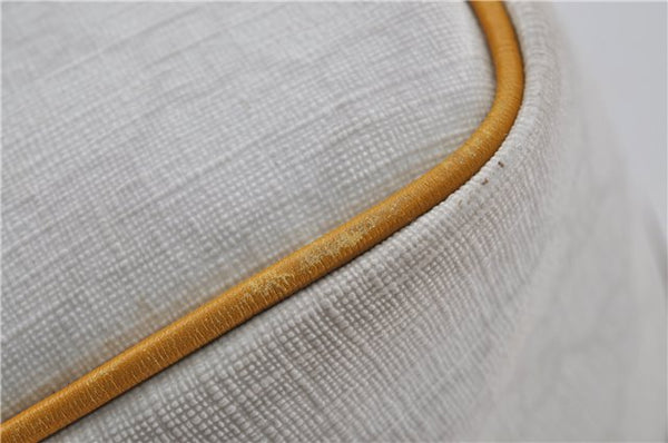 Authentic GUCCI Vintage Hand Boston Bag GG PVC Leather 193603 White 4818E