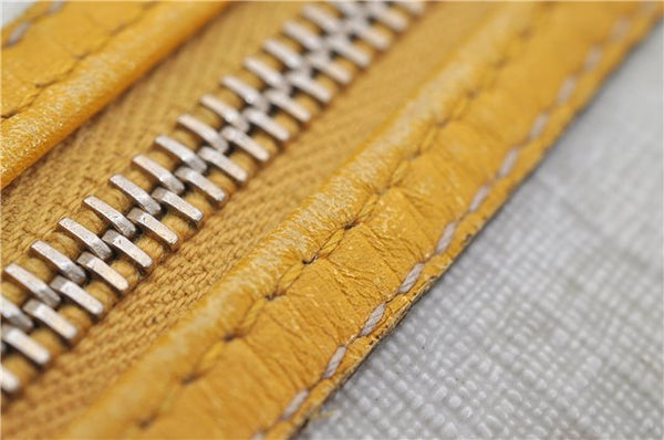 Authentic GUCCI Vintage Hand Boston Bag GG PVC Leather 193603 White 4818E