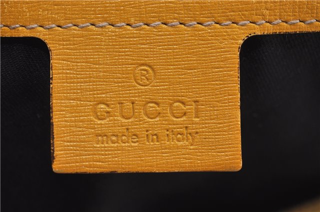 Authentic GUCCI Vintage Hand Boston Bag GG PVC Leather 193603 White 4818E