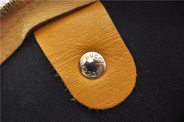 Authentic GUCCI Vintage Hand Boston Bag GG PVC Leather 193603 White 4818E