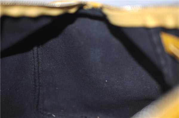 Authentic GUCCI Vintage Hand Boston Bag GG PVC Leather 193603 White 4818E