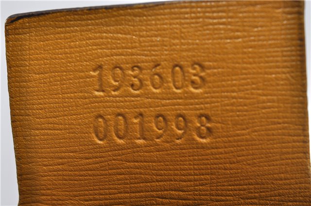 Authentic GUCCI Vintage Hand Boston Bag GG PVC Leather 193603 White 4818E