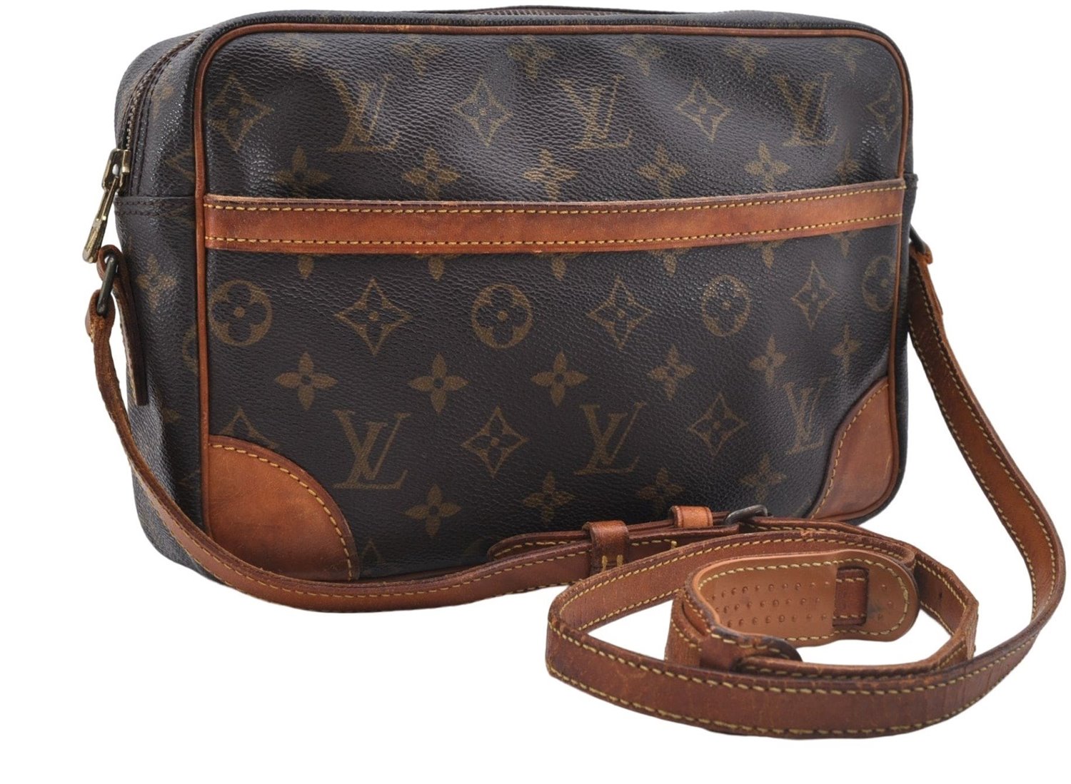 Auth Louis Vuitton Monogram Trocadero 27 Shoulder Cross Body Bag M51274 LV 4819D