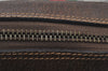 Authentic GUCCI Web Sherry Line Clutch Hand Bag Purse GG PVC Leather Brown 4820I