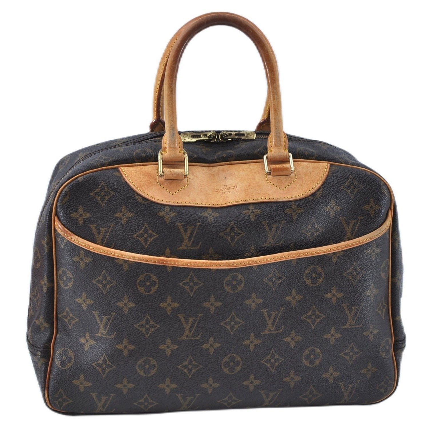 Authentic Louis Vuitton Monogram Deauville Hand Bag M47270 LV 4821D