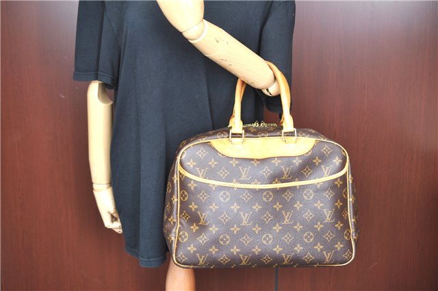Authentic Louis Vuitton Monogram Deauville Hand Bag M47270 LV 4821D