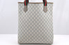 Authentic GUCCI Web Sherry Line GG Plus Shoulder Tote Bag PVC Leather Gray 4821I