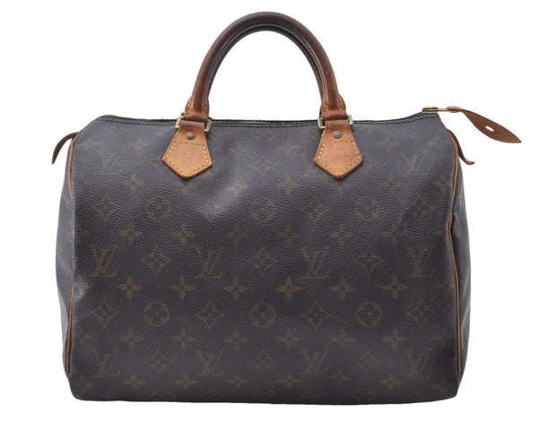Authentic Louis Vuitton Monogram Speedy 30 Hand Boston Bag M41526 LV 4822D