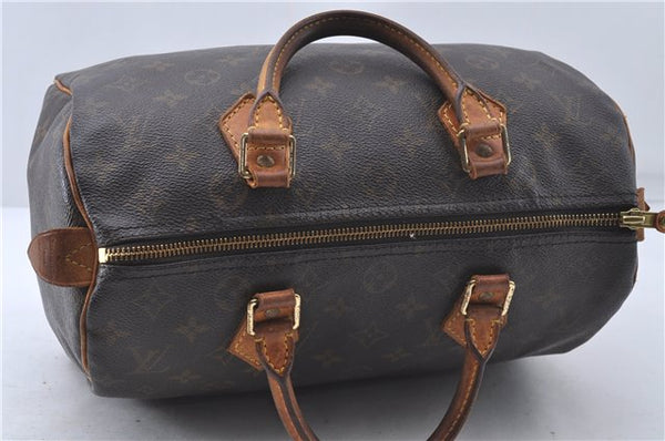Authentic Louis Vuitton Monogram Speedy 30 Hand Boston Bag M41526 LV 4822D