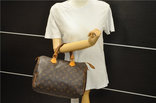 Authentic Louis Vuitton Monogram Speedy 30 Hand Boston Bag M41526 LV 4822D