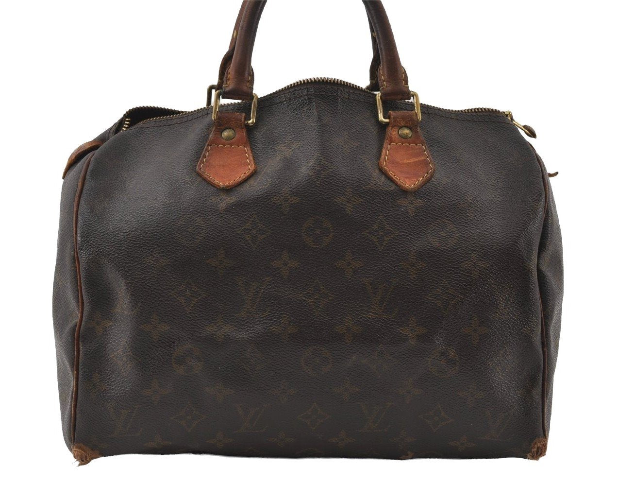 Authentic Louis Vuitton Monogram Speedy 30 Hand Boston Bag M41526 LV Junk 4822I