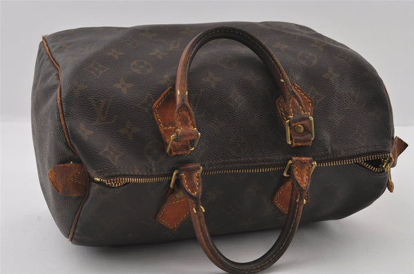 Authentic Louis Vuitton Monogram Speedy 30 Hand Boston Bag M41526 LV Junk 4822I