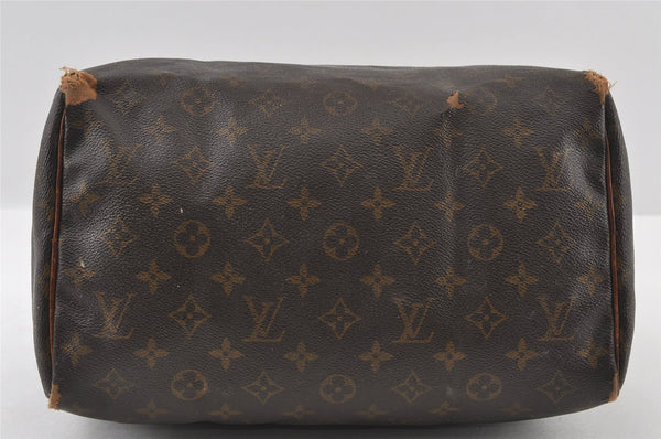 Authentic Louis Vuitton Monogram Speedy 30 Hand Boston Bag M41526 LV Junk 4822I