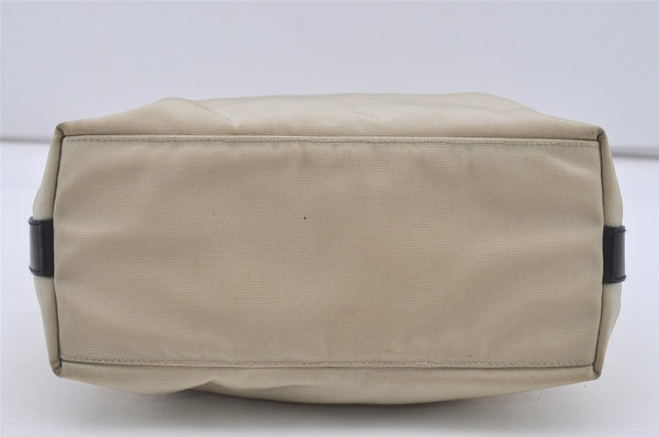 Authentic GUCCI Shoulder Hand Bag Purse Nylon Leather 0000602 White  4823I