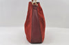 Authentic GUCCI Bamboo 2Way Shoulder Hand Bag Suede Leather Bordeaux Junk 4824I