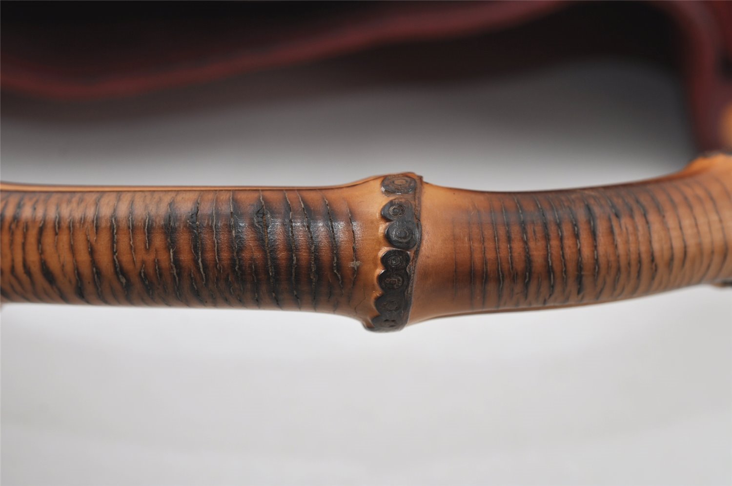 Authentic GUCCI Bamboo 2Way Shoulder Hand Bag Suede Leather Bordeaux Junk 4824I