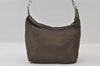 Authentic GUCCI Bamboo Shoulder Hand Bag Purse Nylon Leather Khaki Green 4825I