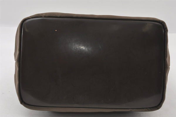 Authentic GUCCI Bamboo Shoulder Hand Bag Purse Nylon Leather Khaki Green 4825I