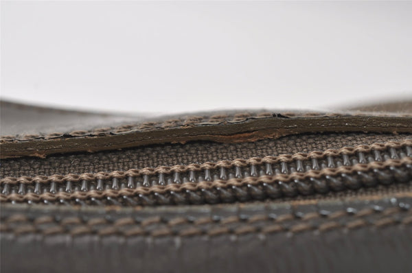 Authentic GUCCI Bamboo Shoulder Hand Bag Purse Nylon Leather Khaki Green 4825I