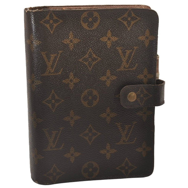 Authentic Louis Vuitton Monogram Agenda MM Notebook Cover R20004 LV Junk 4826I