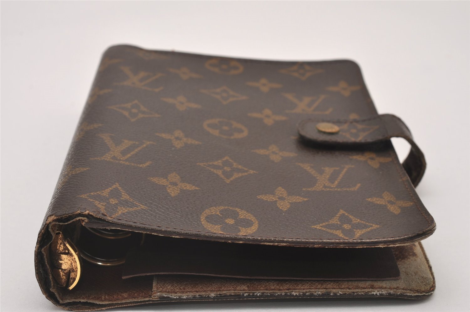 Authentic Louis Vuitton Monogram Agenda MM Notebook Cover R20004 LV Junk 4826I