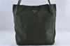 Authentic PRADA Nylon Shoulder Tote Bag Purse Green 4827C