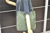 Authentic PRADA Nylon Shoulder Tote Bag Purse Green 4827C