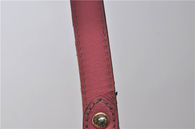 Authentic GUCCI Vintage Shoulder Tote Bag GG PVC Leather 189896 Brown Pink 4827E