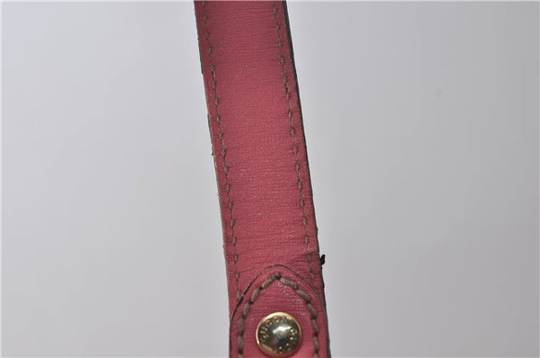 Authentic GUCCI Vintage Shoulder Tote Bag GG PVC Leather 189896 Brown Pink 4827E