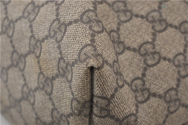 Authentic GUCCI Vintage Shoulder Tote Bag GG PVC Leather 189896 Brown Pink 4827E