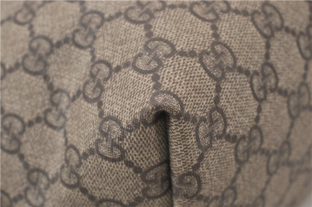 Authentic GUCCI Vintage Shoulder Tote Bag GG PVC Leather 189896 Brown Pink 4827E