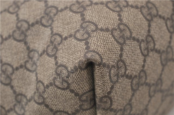 Authentic GUCCI Vintage Shoulder Tote Bag GG PVC Leather 189896 Brown Pink 4827E