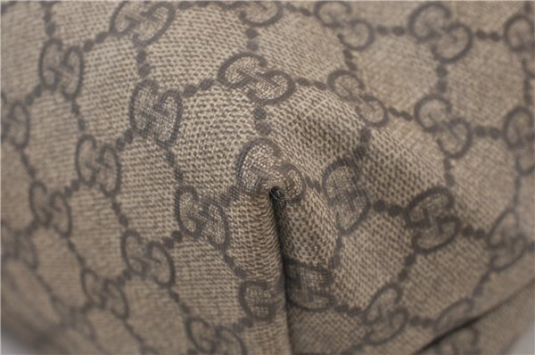 Authentic GUCCI Vintage Shoulder Tote Bag GG PVC Leather 189896 Brown Pink 4827E