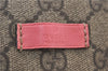 Authentic GUCCI Vintage Shoulder Tote Bag GG PVC Leather 189896 Brown Pink 4827E