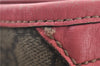Authentic GUCCI Vintage Shoulder Tote Bag GG PVC Leather 189896 Brown Pink 4827E