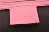 Authentic GUCCI Vintage Shoulder Tote Bag GG PVC Leather 189896 Brown Pink 4827E