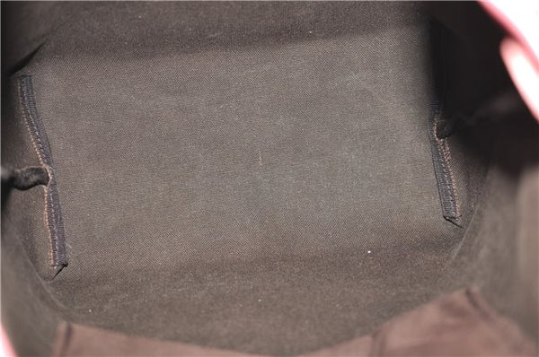 Authentic GUCCI Vintage Shoulder Tote Bag GG PVC Leather 189896 Brown Pink 4827E