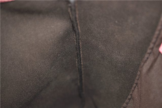 Authentic GUCCI Vintage Shoulder Tote Bag GG PVC Leather 189896 Brown Pink 4827E