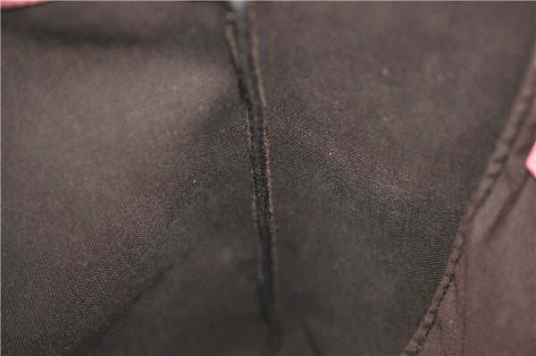 Authentic GUCCI Vintage Shoulder Tote Bag GG PVC Leather 189896 Brown Pink 4827E